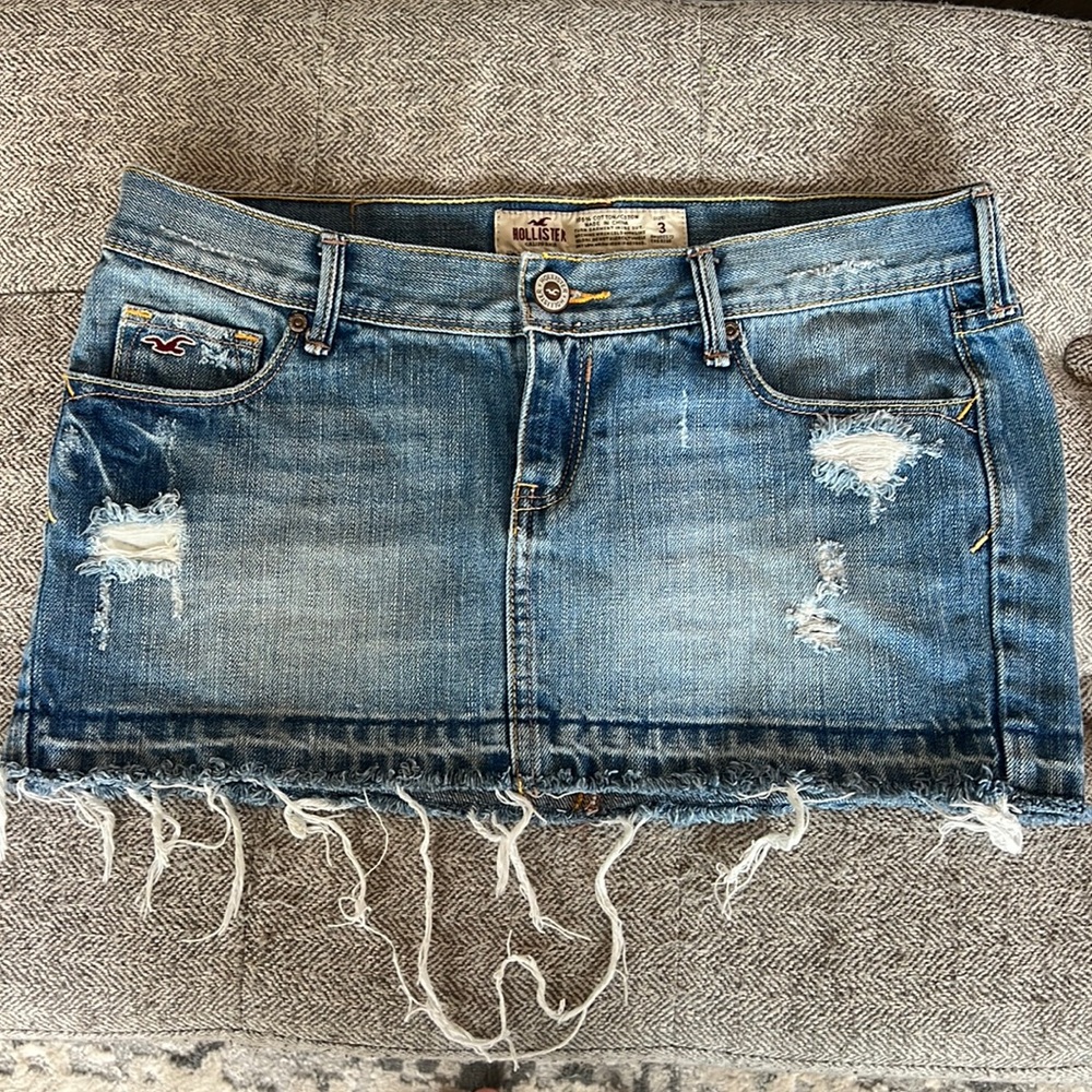 Hollister jean skirt